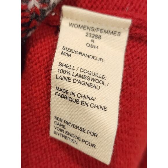 NWT Woolrich Lambswool Deer Vest M — Cozy Red Winter Outdoor-Core Heat - Picture 9 of 12